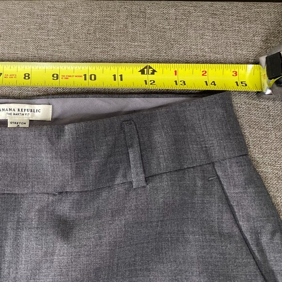 Banana Republic Martin Fit Wool Blend Dress Pants Women 4 Stretch Dark Gray - Picture 11 of 15